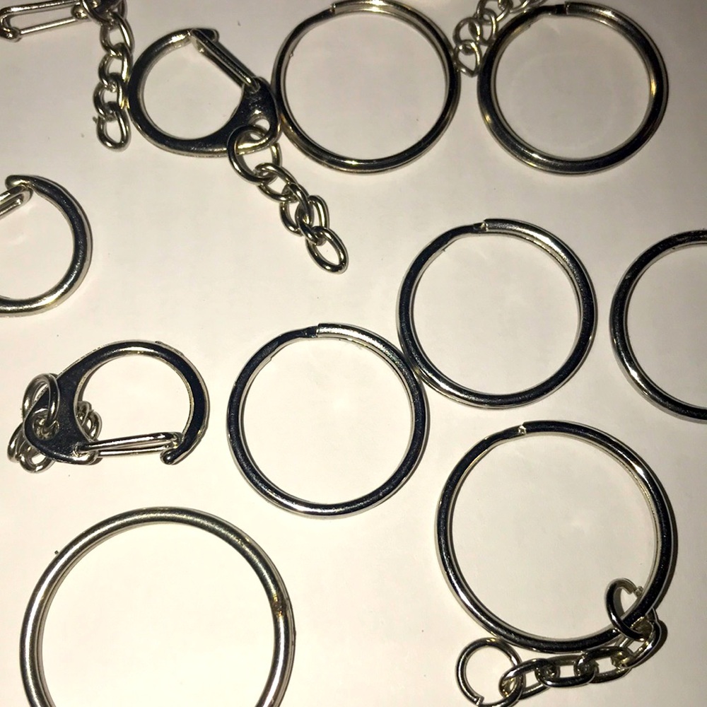 FOR JACKIE Silver tone Key Chains for creating Jewelry Making - Picture 4 of 4